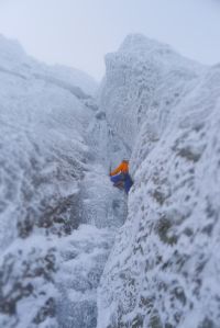 James Turnball on Pillar Chimney Icefall