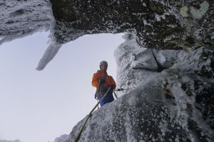 Top Belay of Cleft Gully